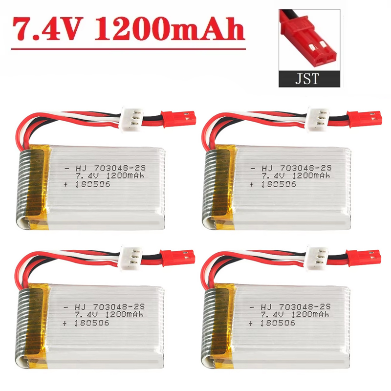 Eachine Drone E010 - แบตเตอรี่ลิโป 2S 7.4V 1200mAh 703048 สําหรับ