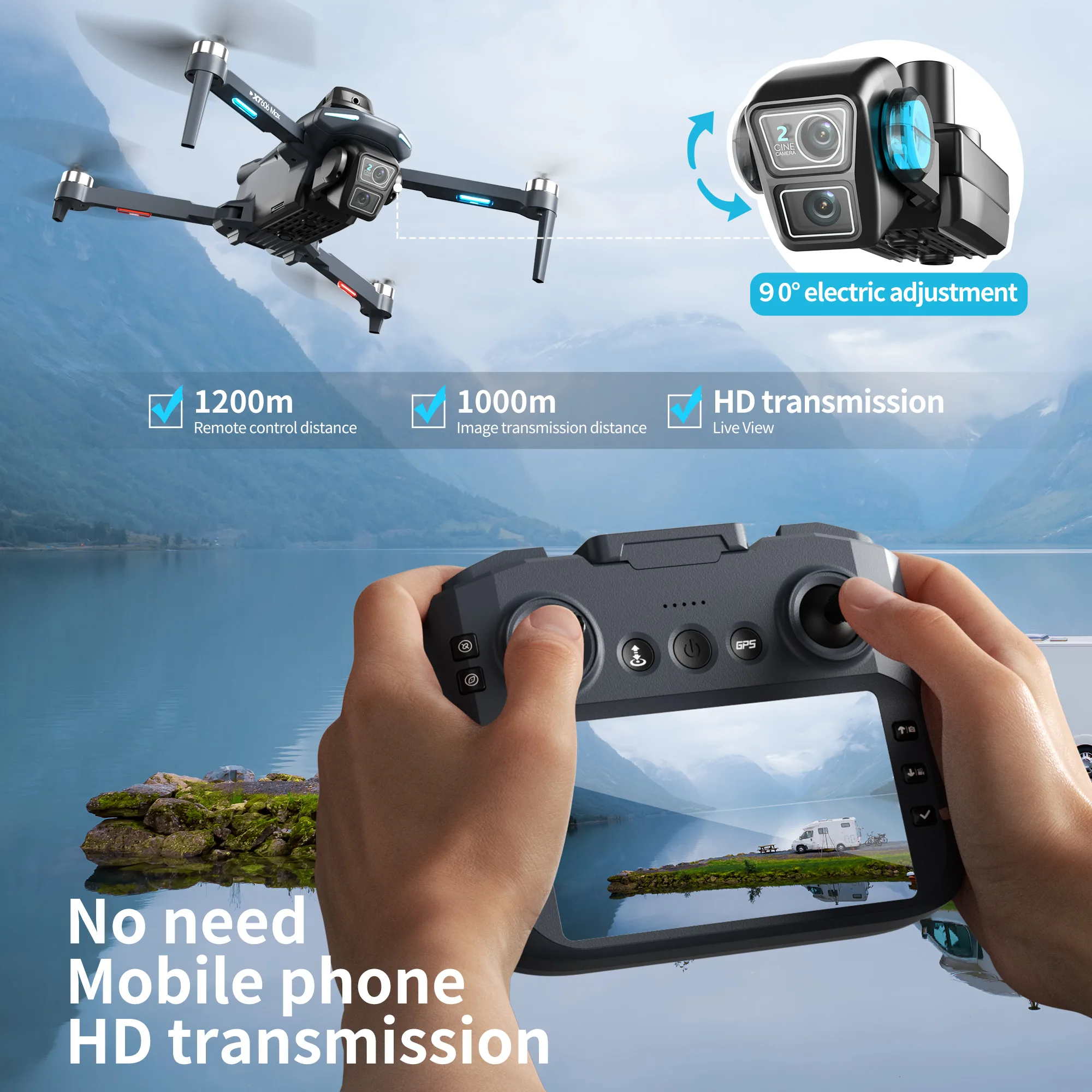 โดรนรุ่น Original XT606 ระดับม - Drone Surveying บทวิจารณ์และราคา