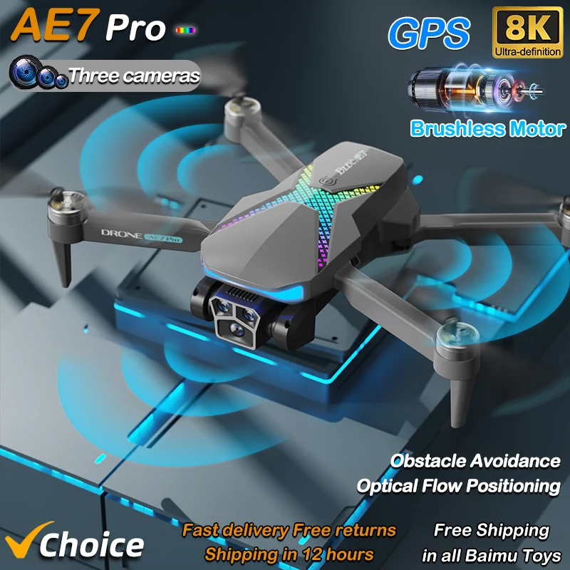 โดรนมือโปร AE7ไร้แปรงถ่าน8K HD - Drone Surveying บทวิจารณ์และราคา