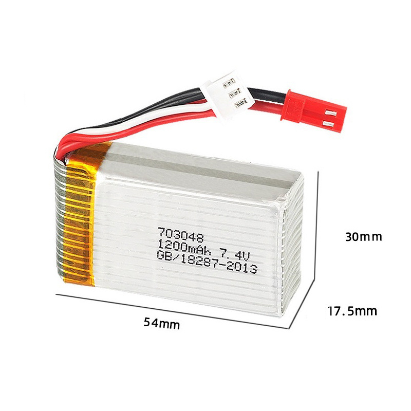 แบตเตอรี่ลิโป 2S 7.4V 1200mAh  - Eachine Drone E010 บทวิจารณ์และราคา